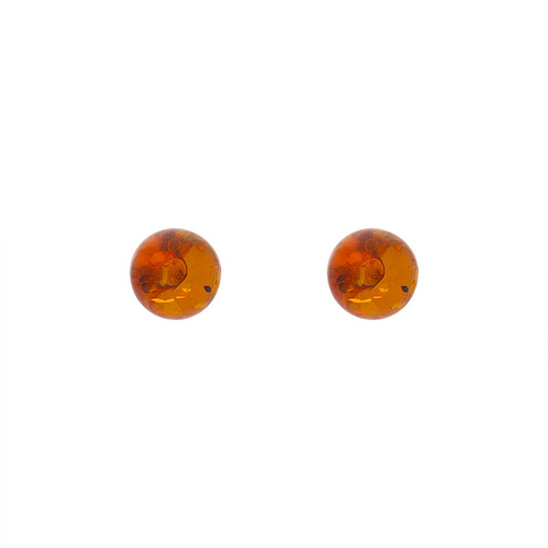 6MM COGNAC BALL STUDS
