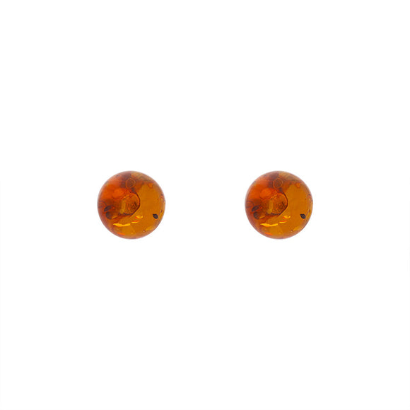 6MM COGNAC BALL STUDS