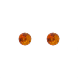 6MM COGNAC BALL STUDS
