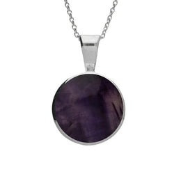 Sterling Silver Blue John Heritage Round Necklace P018