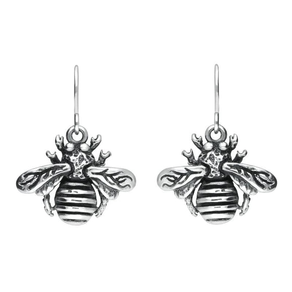 Sterling Silver Bee Hook Drop Earrings E2451
