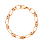 18ct Rose Gold Handmade Cable Chain Bracelet C054BR