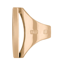 18ct Rose Gold Turquoise Hallmark Large Oblong Ring