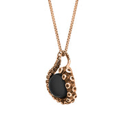 18ct Rose Gold Whitby Jet Bead Tentacle Necklace
