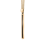 18ct Rose Gold Whitby Jet Long Slim Necklace. P1472_2.