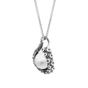 18ct White Gold Freshwater Pearl Bead Tentacle Necklace