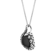 18ct White Gold Whitby Jet Bead Tentacle Necklace