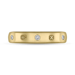 18ct Yellow Gold 0.15ctiamond Queen's Jubilee Hallmark 4mm Ring D