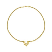 18ct Yellow Gold Love Heart Necklace D NUNQ0000749