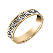 18ct Rose White Gold Celtic Knot Wedding Ring DW105