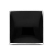 18ct White Gold Whitby Jet Large Square Ring, R605_3