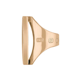 18ct Rose Gold Blue John King's Coronation Hallmark Large Oblong Ring R064 CFH