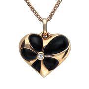 18ct Rose Gold Whitby Diamond Medium Heart Necklace P2756