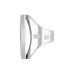 18ct White Gold Blue John King's Coronation Hallmark Large Oblong Ring R064 CFH