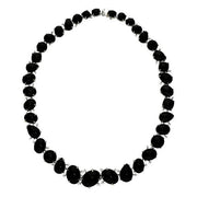 18ct White Gold Whitby Jet 0.79ct Diamond Necklace, N895.