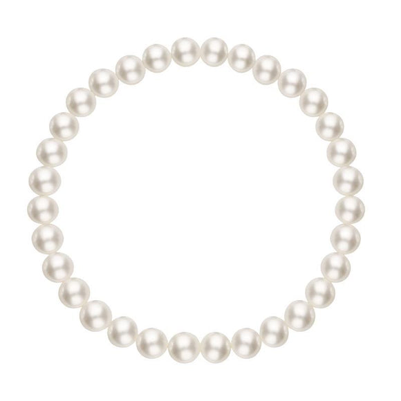 6-6.5mm White Pearl Stretch Bracelet, B1183.