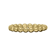9ct Yellow Gold Stepping Stones Beaded Stacking Ring, R616._2
