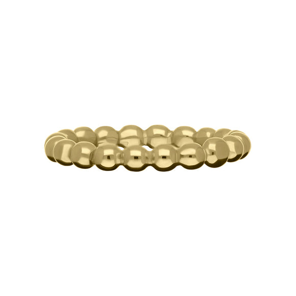 9ct Yellow Gold Stepping Stones Beaded Stacking Ring, R616._2
