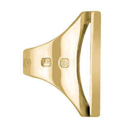 9ct Yellow Gold Turquoise Hallmark Large Square Ring