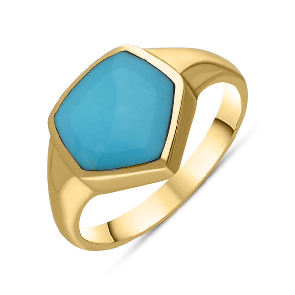 14 kt. Gold, Yellow gold - Ring Turquoise - Catawiki