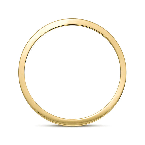 9ct Yellow Gold Whitby Jet Queen's Jubilee Hallmark Princess Cut 3mm Ring D