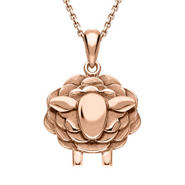 9ct Rose Gold Sheep Necklace, P3509.
