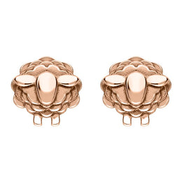 9ct Rose Gold Sheep Stud Earrings, E2531.