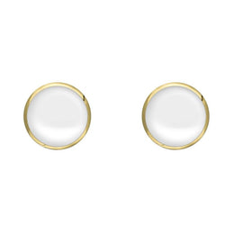 9ct Yellow Gold Bauxite 5mm Classic Small Round Stud Earrings, E002.