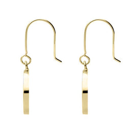 9ct Yellow Gold Bauxite Round Tree of Life Drop Earrings, E2429. 2