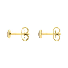 9ct Yellow Gold Coquina 4mm Classic Small Round Stud Earrings, E001.