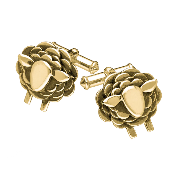 9ct Yellow Gold Sheep Cufflinks Sheep Cufflinks, CL549.