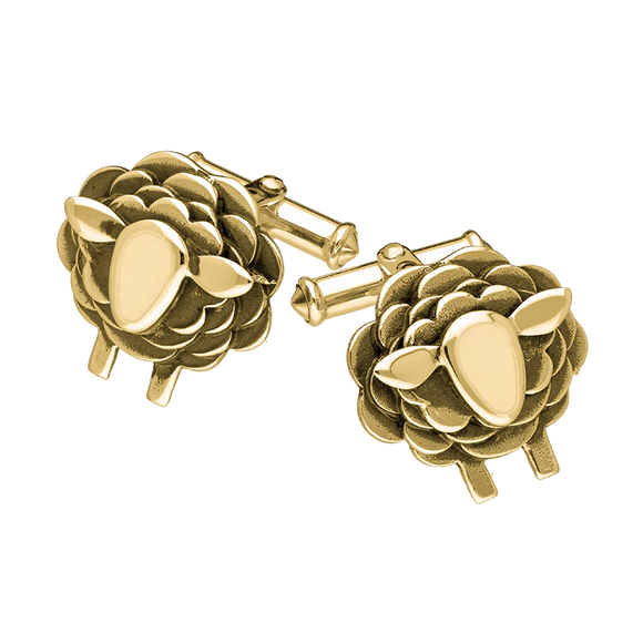 9ct Yellow Gold Sheep Cufflinks Sheep Cufflinks, CL549.