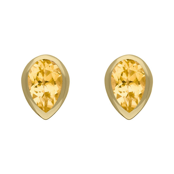 9ct-yellow-gold-sterling-silver-citrine-stepping-stones-pear-stud-earrings-e1294