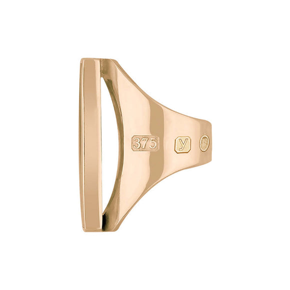 9ct Rose Gold Turquoise King's Coronation Hallmark Large Oblong Ring R064 CFH 