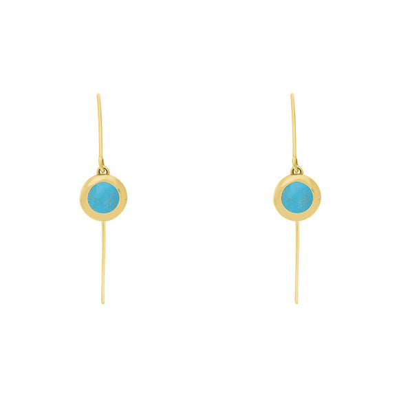 9ct_Yellow_Gold _Turquoise_Star _Disc_Drop _Earrings_E1371_1