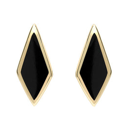 9ct Yellow Gold Whitby Jet Dinky Diamond Two Piece Set