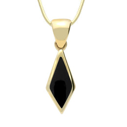 9ct Yellow Gold Whitby Jet Dinky Diamond Two Piece Set