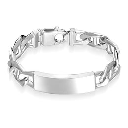 00085522  Sterling Silver Marine Link Identity Bracelet, 0011BP218.