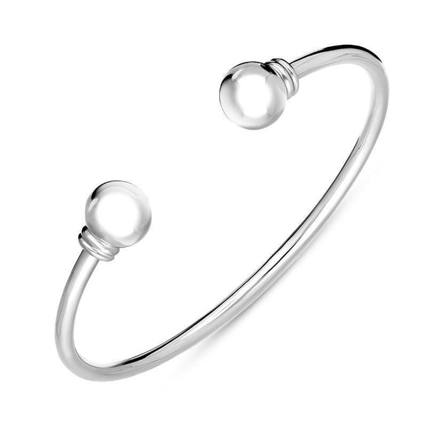 00090574 Sterling Silver Small Plain Torc Bangle, B871_S. 