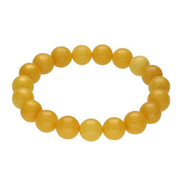 Butter Amber Beaded Elasticated Bracelet B1096