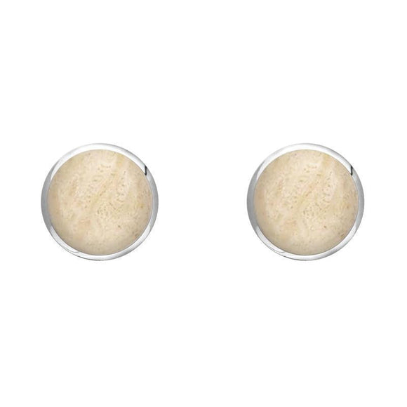 C W Sellors Sterling Silver Coquina 5mm Classic Small Round Stud Earrings, E002.