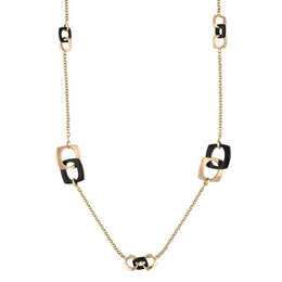 Chimento Avantgarde 18ct Yellow Rose Gold Jet Diamond Necklace. CMT-119.
