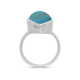 Sterling Silver Turquoise Marquise Ring, R837.