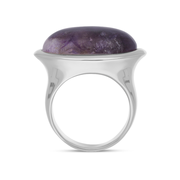 Sterling Silver Blue John Wide Oval Flow Ring, R839.