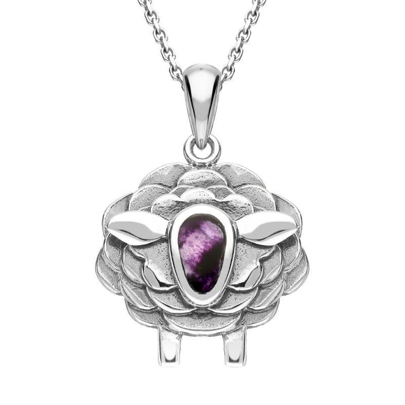 Sterling Silver Blue John Sheep Two Piece Set, S205