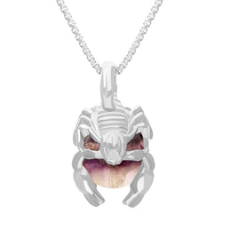 Sterling Silver Blue John Zodiac Scorpio 10mm Bead Pendant, P3618.