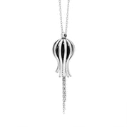 Sterling Silver Whitby Jet Enlighten Necklace D