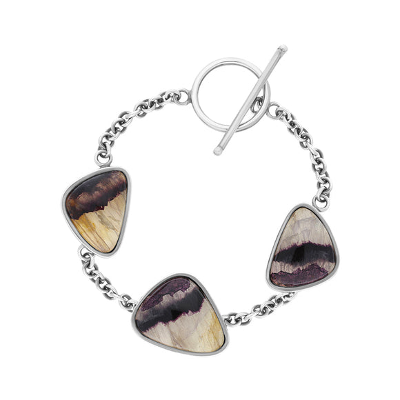 Sterling Silver Blue John Heart Bracelet D BUNQ0000523.