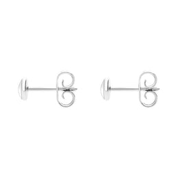 Sterling Silver Bauxite 4mm Classic Small Round Stud Earrings, E001