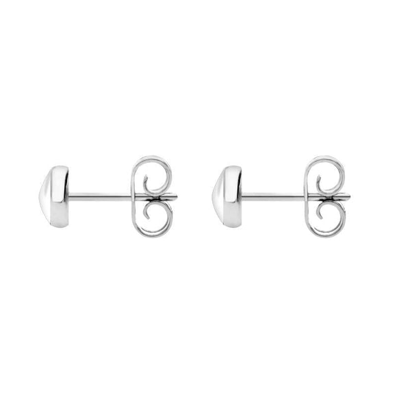 Sterling Silver Bauxite 5mm Classic Small Round Stud Earrings, E002